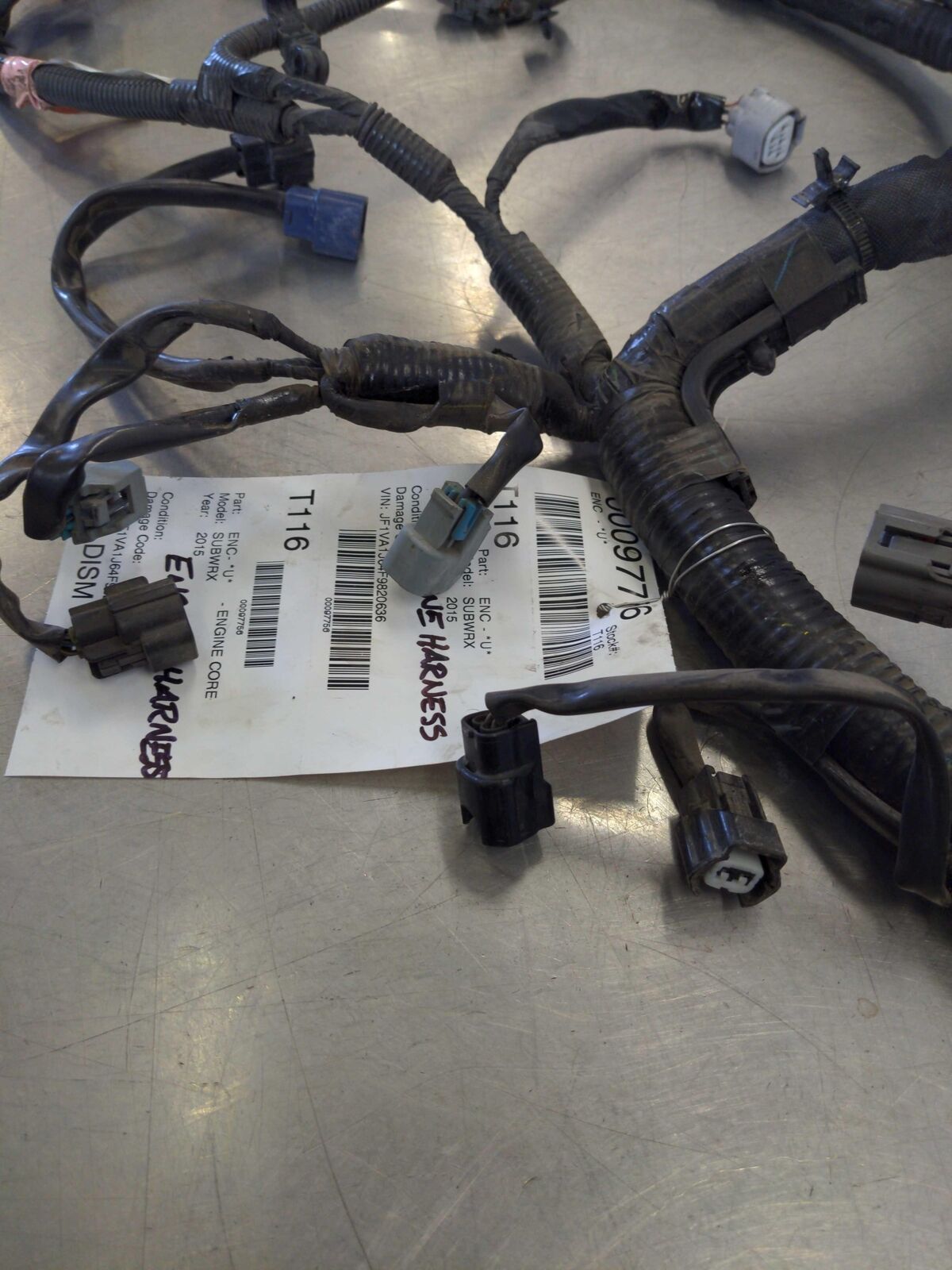 FITS 2015 SUBARU WRX Wire Harness (engine) 24020af9812.0L MT