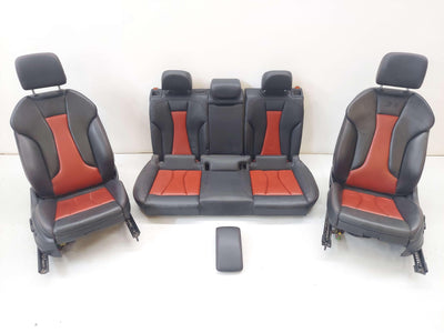 2016 AUDI S3 8V LEFT RIGHT FRONT REAR SEAT SET MAGMA RED & BLACK *NOTES*