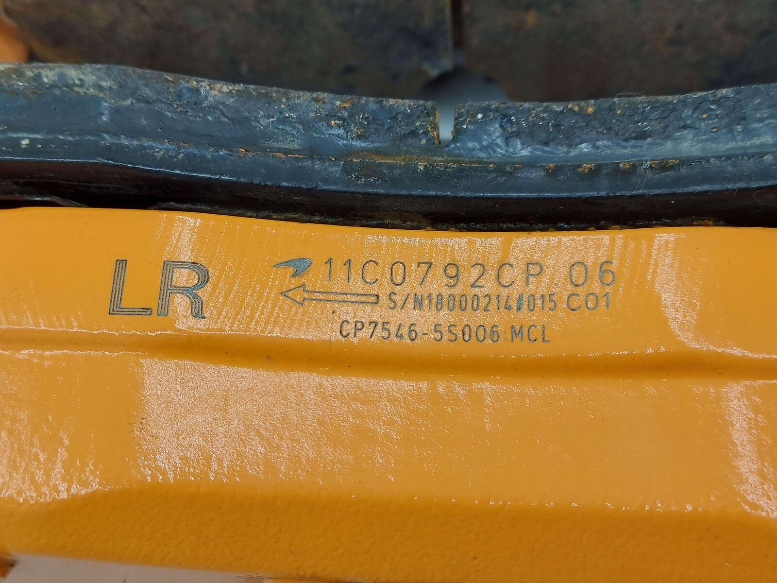 2018 Mclaren 570s Rear LH Left Caliper Orange 11C0792CP 8K KMS *Paint Chip*