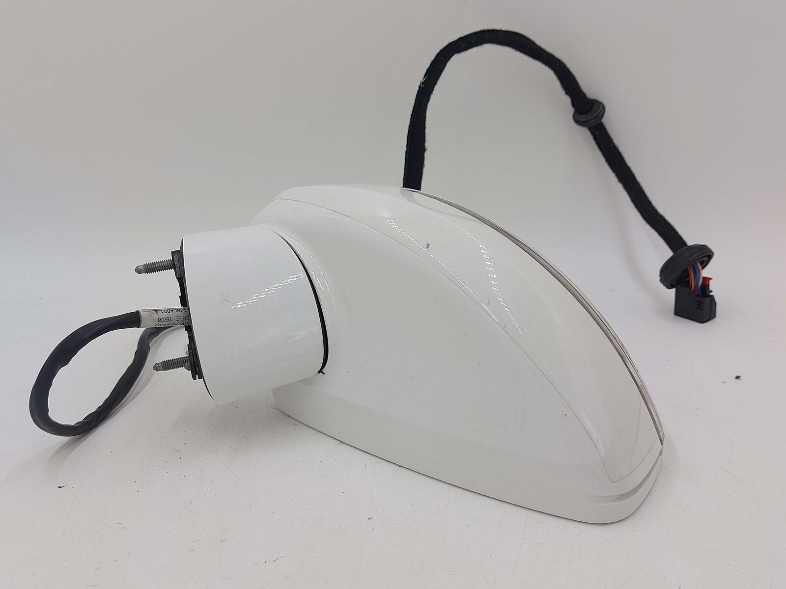 08-15 Audi R8 Left Door Mirror White Heated Power Folding *Scratched 3M Damage