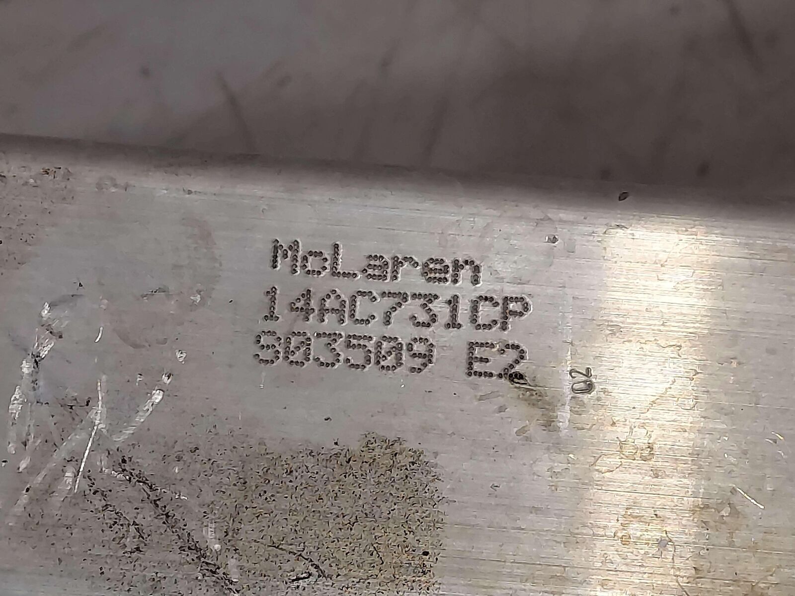 2021 MCLAREN GT REAR SUB FRAME ENGINE CRADLE *ONE SIDE DAMAGED* 14AC731CP
