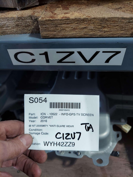 14-17 Chevrolet Corvette C7 Dash Navigation Display Screen 23359675 *Notes*