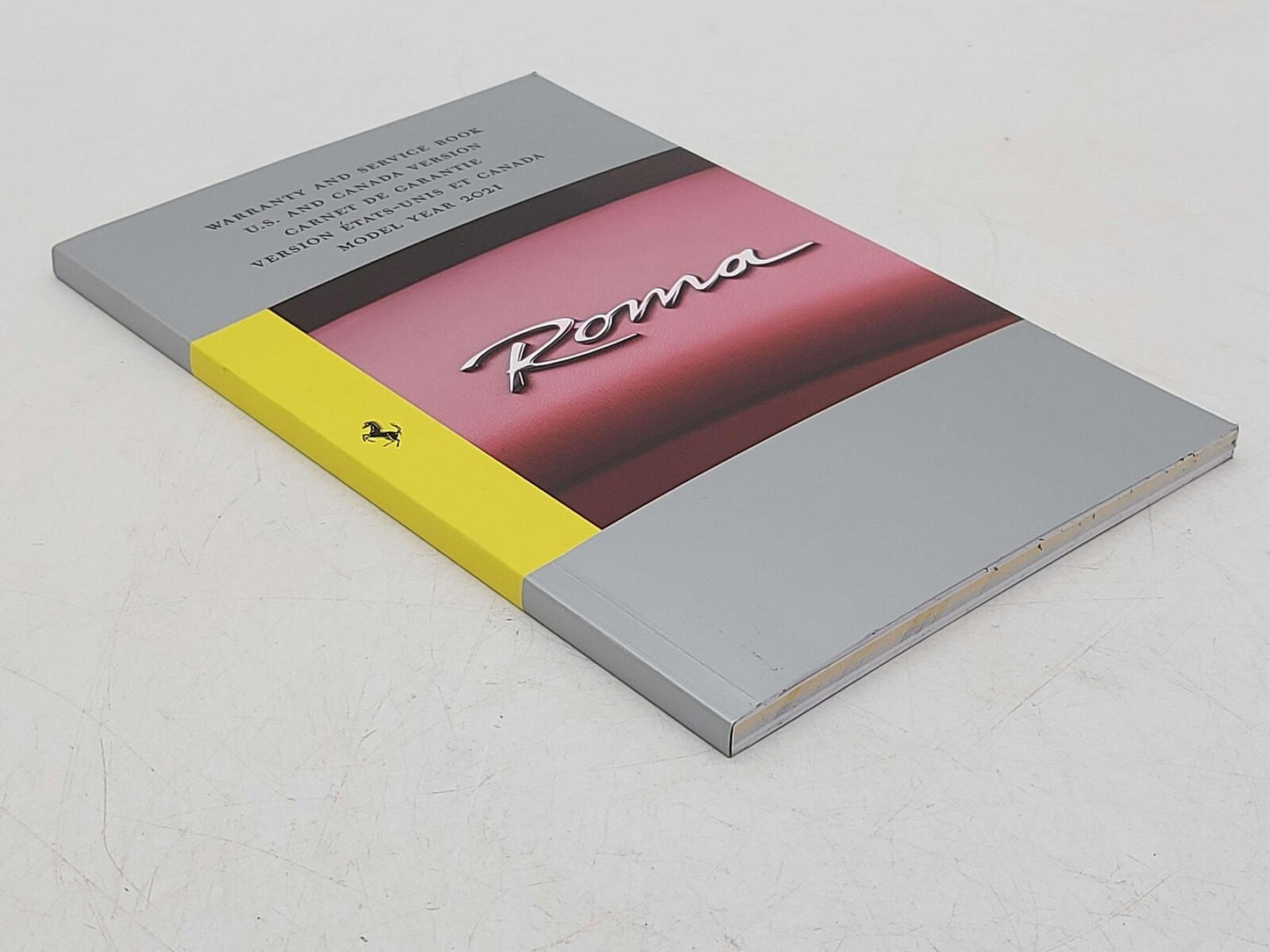 2021 FERRARI ROMA F169 OWNERS MANUAL W/ LEATHER POUCH *PAGE DISOCLORATION*