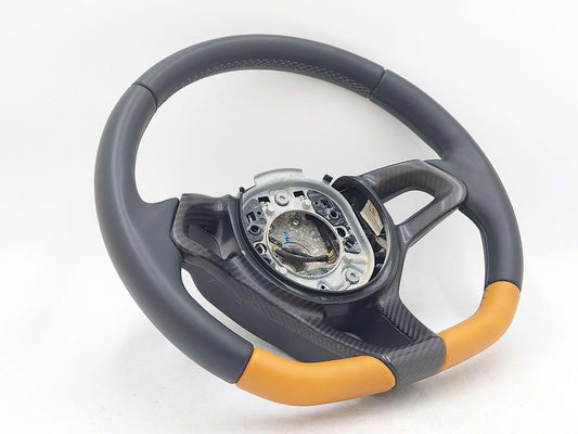 2018 Mclaren 570s Steering Wheel Carbon Fiber Black/Orange 8K KMS