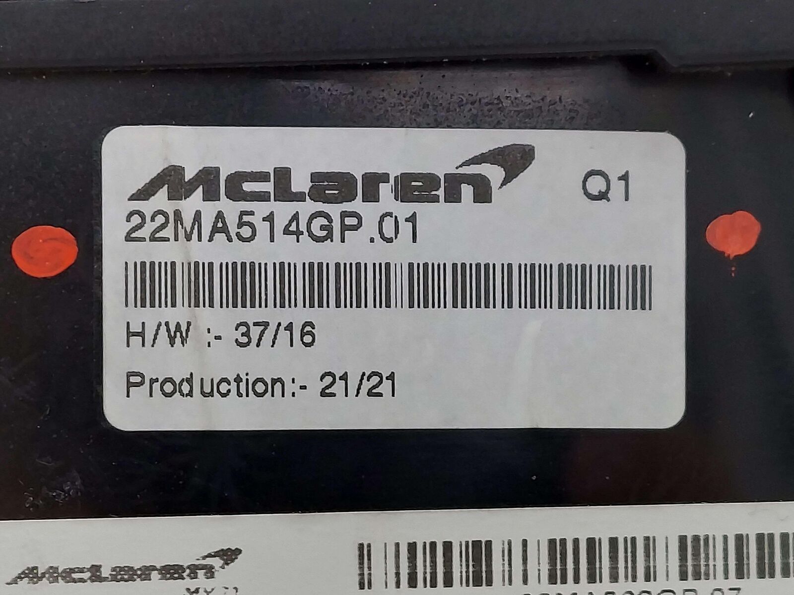 2021 MCLAREN GT CLUSTER SPEEDOMETER W/ TRIM 22MA514GP 01 22MA069GP.07