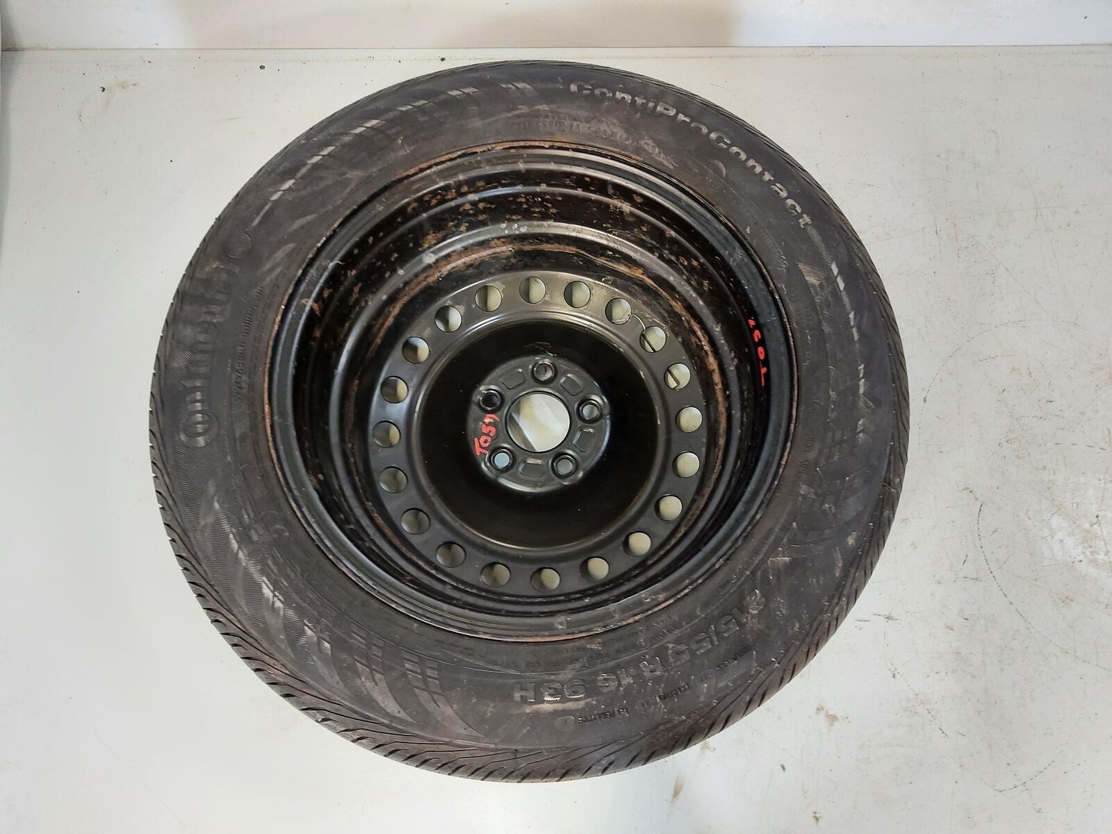 12-14 Focus Spare Tire 215/55R16 Contiprocontact Steel Wheel 16X6-1/2 20 Holes