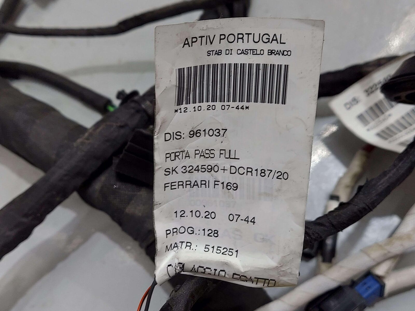 2021 FERRARI ROMA F169 CHASSIS FRAME WIRE HARNESS *NOTES* 961037 914895 322540