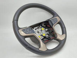 15-20 GMC YUKON STEERING WHEEL HEATED JET BLACK 4AA 84053942 *GOUGED*