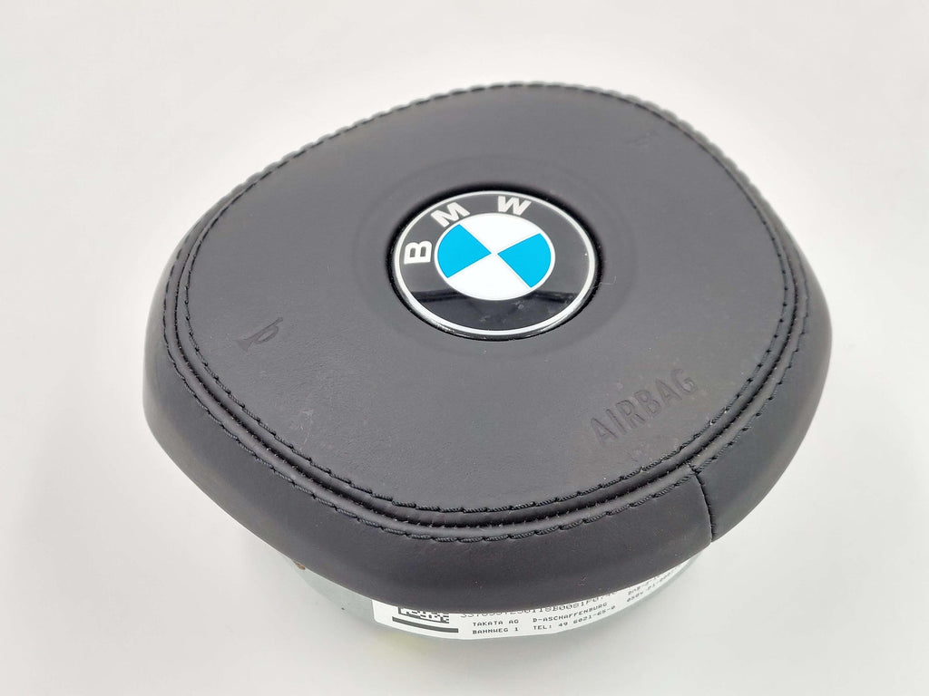 18-20 BMW M5 F90 LEFT DRIVER STEERING WHEEL AIRBAG SRS AIR BAG BLACK LEATHER