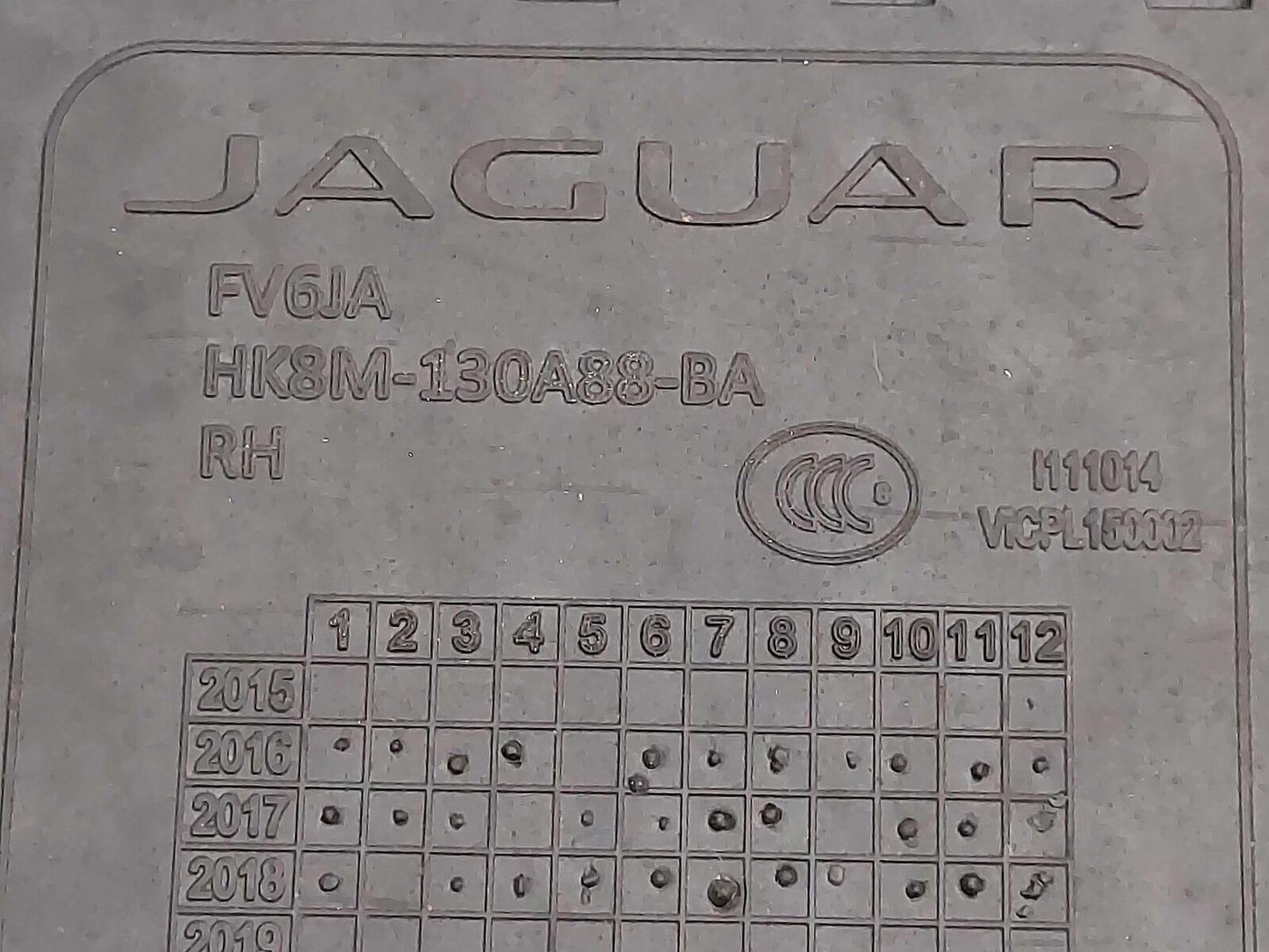 2019 Jaguar F-pace Floor Mats Mat Set HK8M-130A88-AA HK8M-130A88-BA