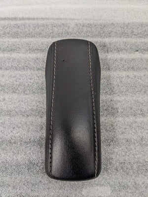 13 LEXUS ES350 Front Console Forarm Armrest Black Leather *Notes*White Stitching