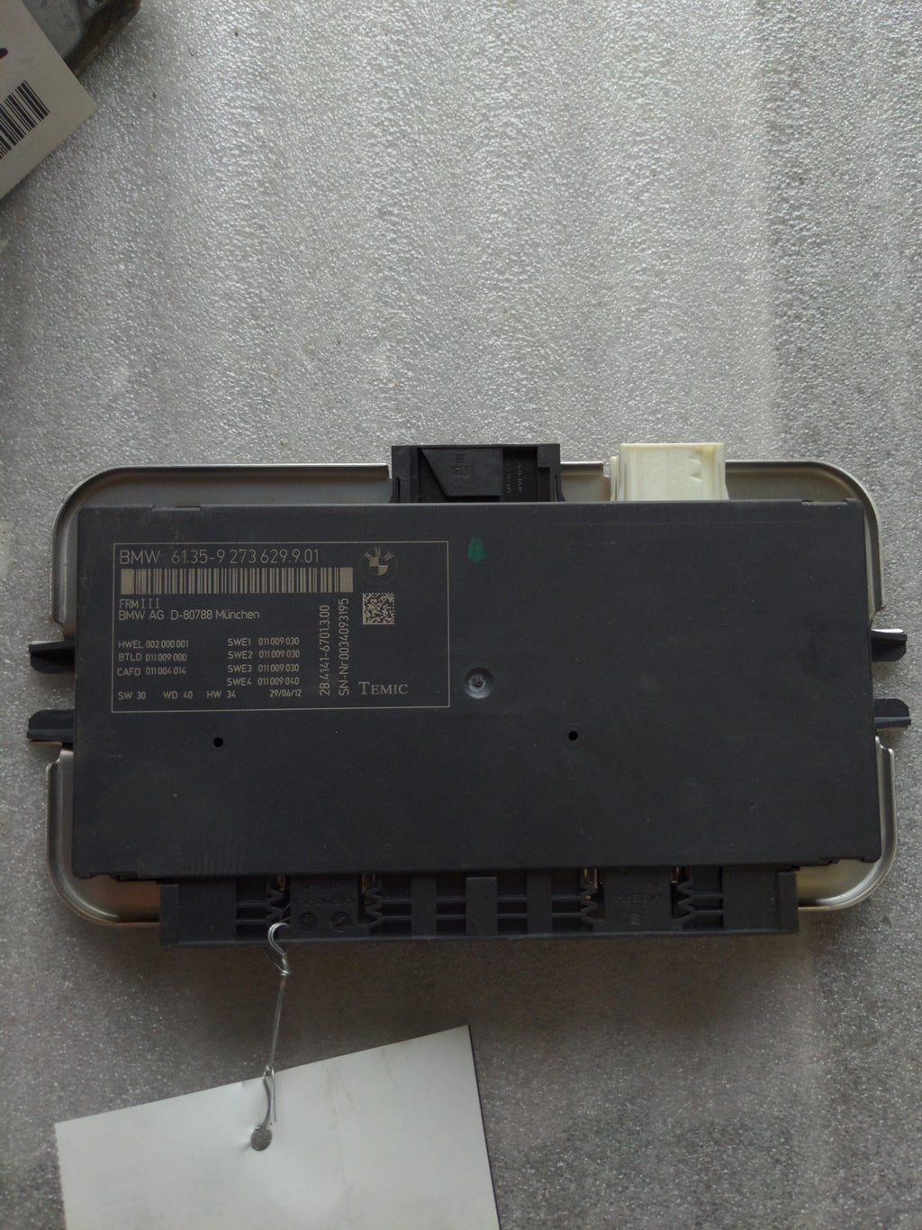 12 13 14 15 16 BMW M5 61359273629 Footwell Body Control Module BCM