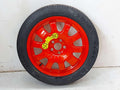 09-23 JAGUAR XF X250 WHEEL RIM COMPACT SPARE T135/80R18 4/32 RED 2R83-1007-RA