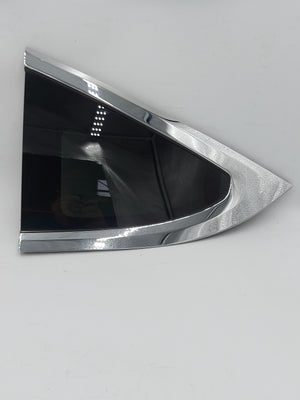 2017 TESLA X Left Quarter Glass window Lh Privacy Tint Chrome