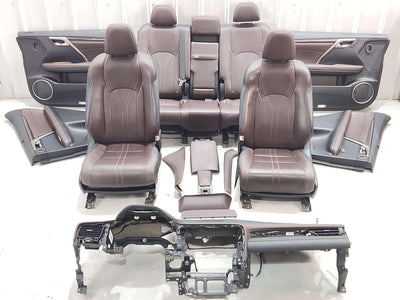 16-22 LEXUS RX450 HYBRID FRONT SEAT DASH DOOR PANELS BROWN INTERIOR SET *NOTE