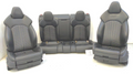 14 15 AUDI RS7 FRONT REAR SEAT SET BLACK LEATHER DIAMOND STITCH