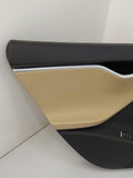 2014 Tesla S Rear LH Left Door Card Inner Trim Panel Black And Tan 6006133-09-K