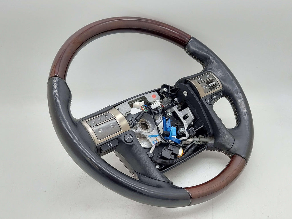 14-19 LEXUS GX460 STEERING WHEEL LEATHER WOODGRAIN HEATED 15163014 GS120-04280