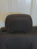 19 JAGUAR F-PACE Rear Seat SET Black Leather Tan Stitching With Armrest *NOTES*