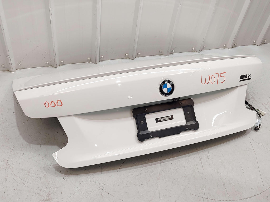 16-21 BMW M2 F87 COMPETITION TRUNK DECK LID ALPINE WHITE W/ SPOILER/CAMERA