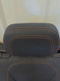19 JAGUAR F-PACE Rear Seat SET Black Leather Tan Stitching With Armrest *NOTES*