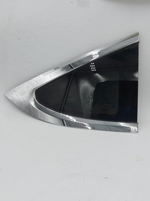 2017 TESLA X Right Quarter Glass window Rh Privacy Tint Chrome