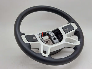 20-23 DEFENDER L663 110 P400 STEERING WHEEL HEATED LEATHER W/ WHITE TRIM HYBRID