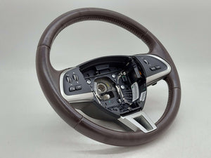 12-15 JAGUAR XF X260 STEERING WHEEL HEATED TRUFFLE BROWN LEATHER 034ED CX23CCAMS