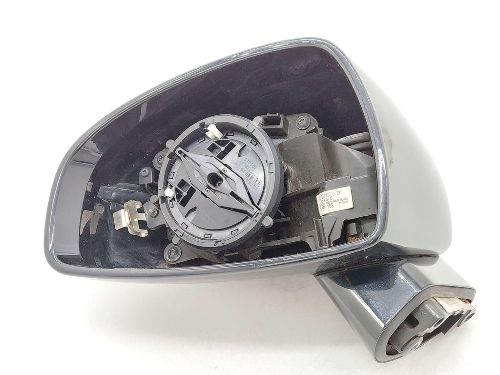 08-15 AUDI R8 LH LEFT DOOR MIRROR PHANTOM BLACK PEARLESCENT 4200857607D *PITTING