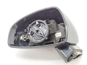 08-15 AUDI R8 LH LEFT DOOR MIRROR PHANTOM BLACK PEARLESCENT 4200857607D *PITTING