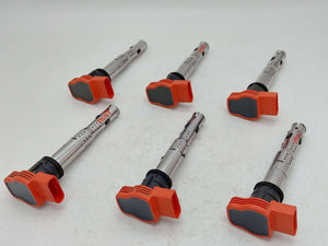 05-18 AUDI A6 C8 IGNITION COIL 3.0L SET OF 6 OEM 06E905115F ONLY 356 KM'S
