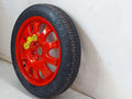09-23 JAGUAR XF X250 WHEEL RIM COMPACT SPARE T135/80R18 4/32 RED 2R83-1007-RA