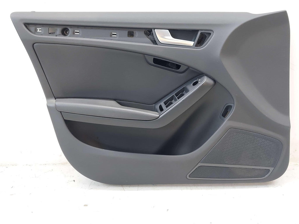 13-16 AUDI A4 B8 QUATTRO AWD FRONT LEFT DOOR TRIM PANEL BLACK LEATHERETTE *NOTE