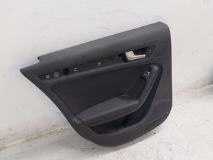 09-16 AUDI A4 B8 QUATTRO AWD SEDAN REAR LEFT DOOR TRIM PANEL BLACK LEATHERETTE