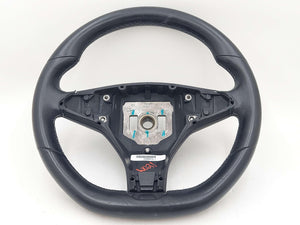 2014 Tesla S Steering Wheel Black Leather 3058087 1028970-00-A *Minor Knicks*