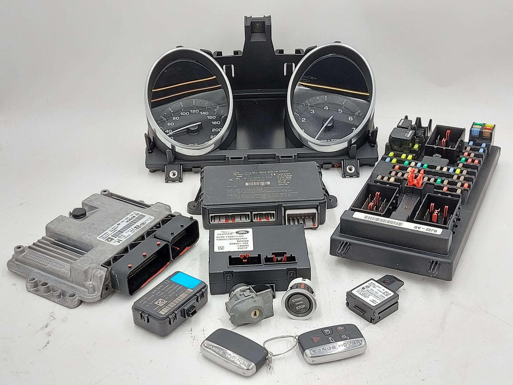 2013 13 RANGE ROVER EVOQUE ENGINE DME ECM BCM IMMOBILIZER MODULE KEY SET