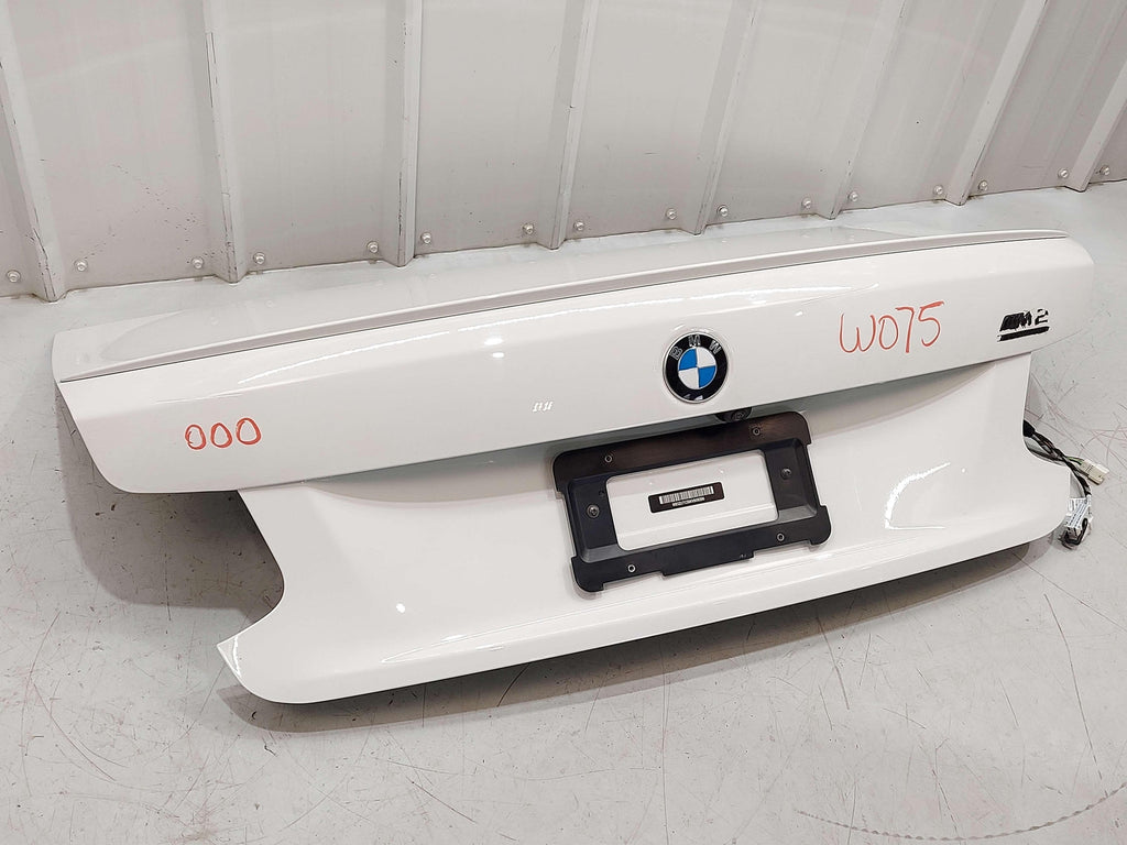 16-21 BMW M2 F87 COMPETITION TRUNK DECK LID ALPINE WHITE W/ SPOILER/CAMERA