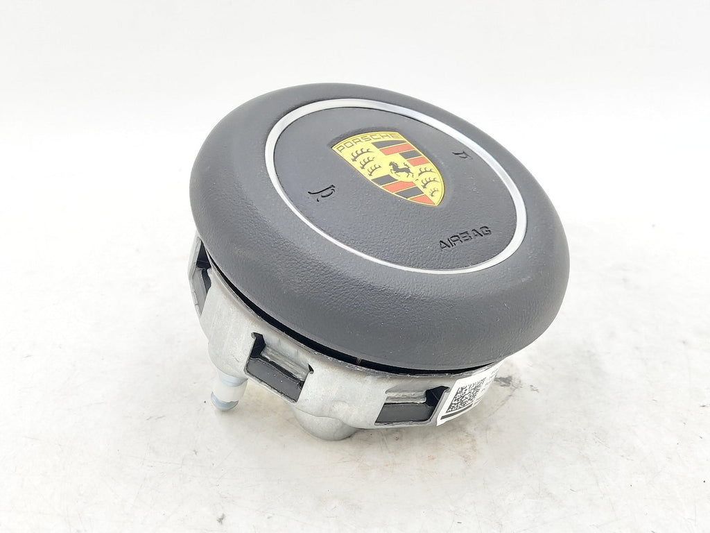 17-19 PORSCHE CAYMAN 718 982 LEFT STEERING WHEEL BLACK AIRBAG SRS AIR BAG